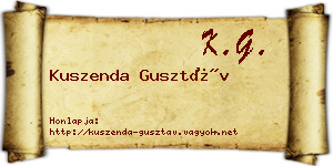 Kuszenda Gusztáv névjegykártya
